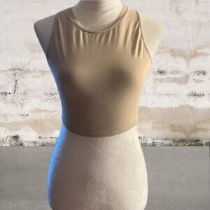 Zara Tan Crop Top Size Medium